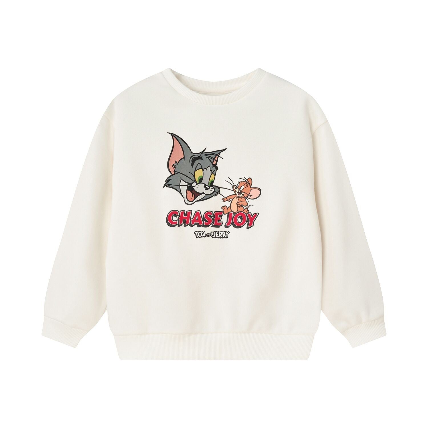Junior French Terry Crew Neck Relaxed Sweatshirt – Tom & Jerry - White - Giordano