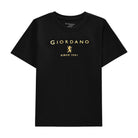 Junior Regular Fit Cotton Print T-Shirt - Black - Giordano Online