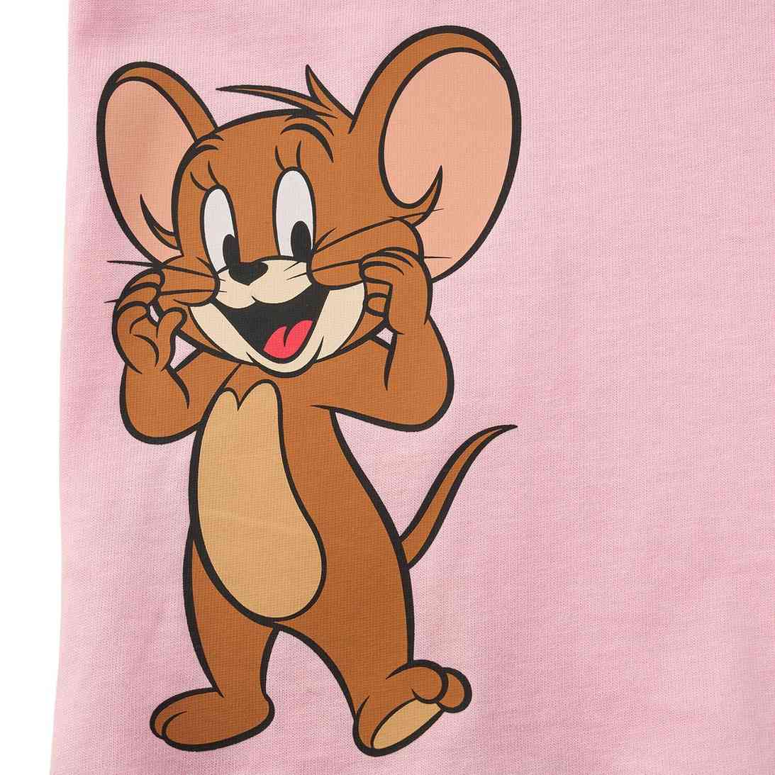 Junior Regular Fit Cotton Print Tee - Tom & Jerry - Pink - Giordano