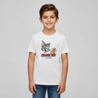 Junior Regular Fit Cotton Print Tee - Tom & Jerry - White - Giordano Online