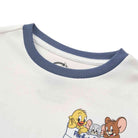Junior Regular Fit Cotton Print Tee - Tom & Jerry - White - Giordano