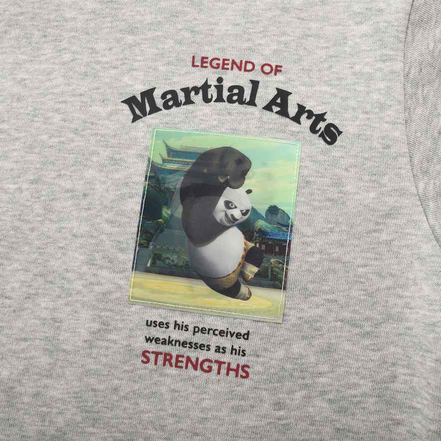 Junior's Comfort Fit Kung Fu Panda Print Sweatshirt - Giordano