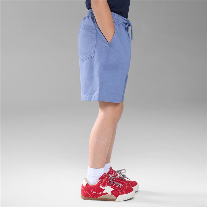 Junior's Cotton Twill Drawstring Shorts with Elastic Waist - Giordano Online