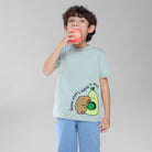 Junior's Jersey Crew Neck Regular Print Tee - Green - Giordano Online