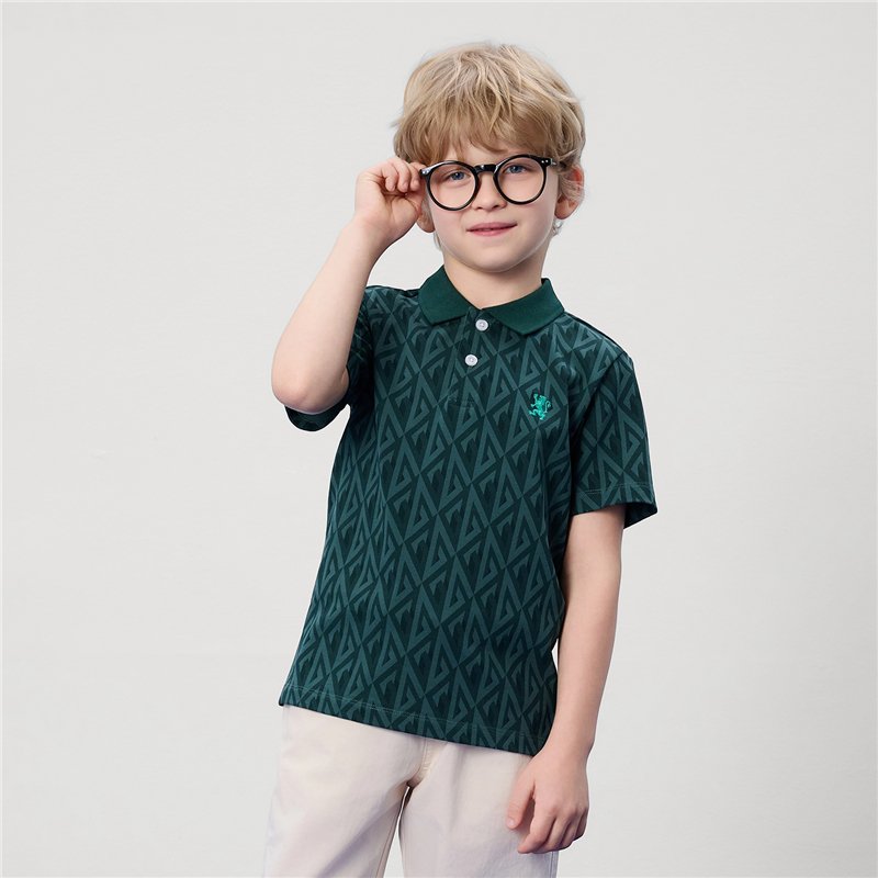 Junior's Pique Slim Fit Bold Embroidery Polo - Giordano Online