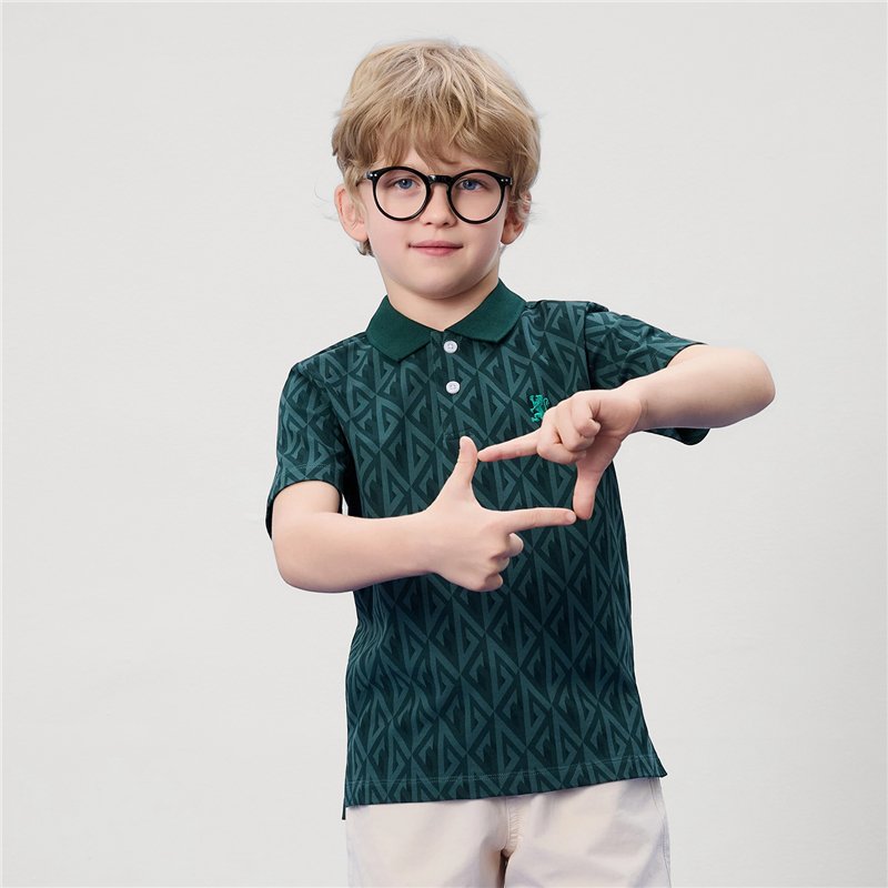 Junior's Pique Slim Fit Bold Embroidery Polo - Giordano Online