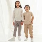 Junior's Regular Fit Linen Cotton Cropped Pants - Giordano Online