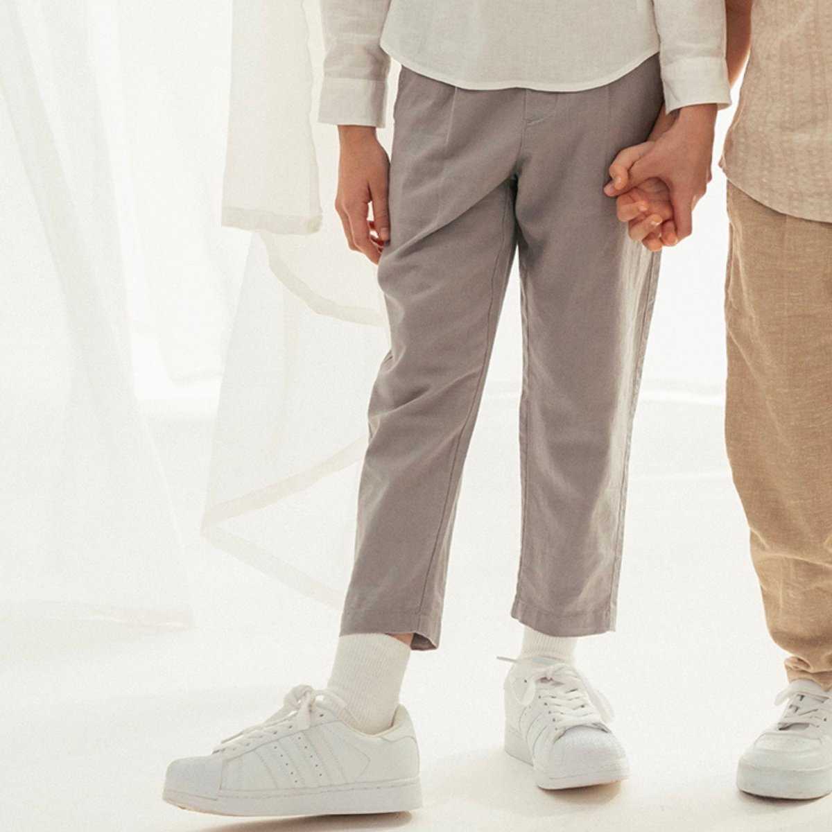 Junior's Regular Fit Linen Cotton Cropped Pants - Giordano Online