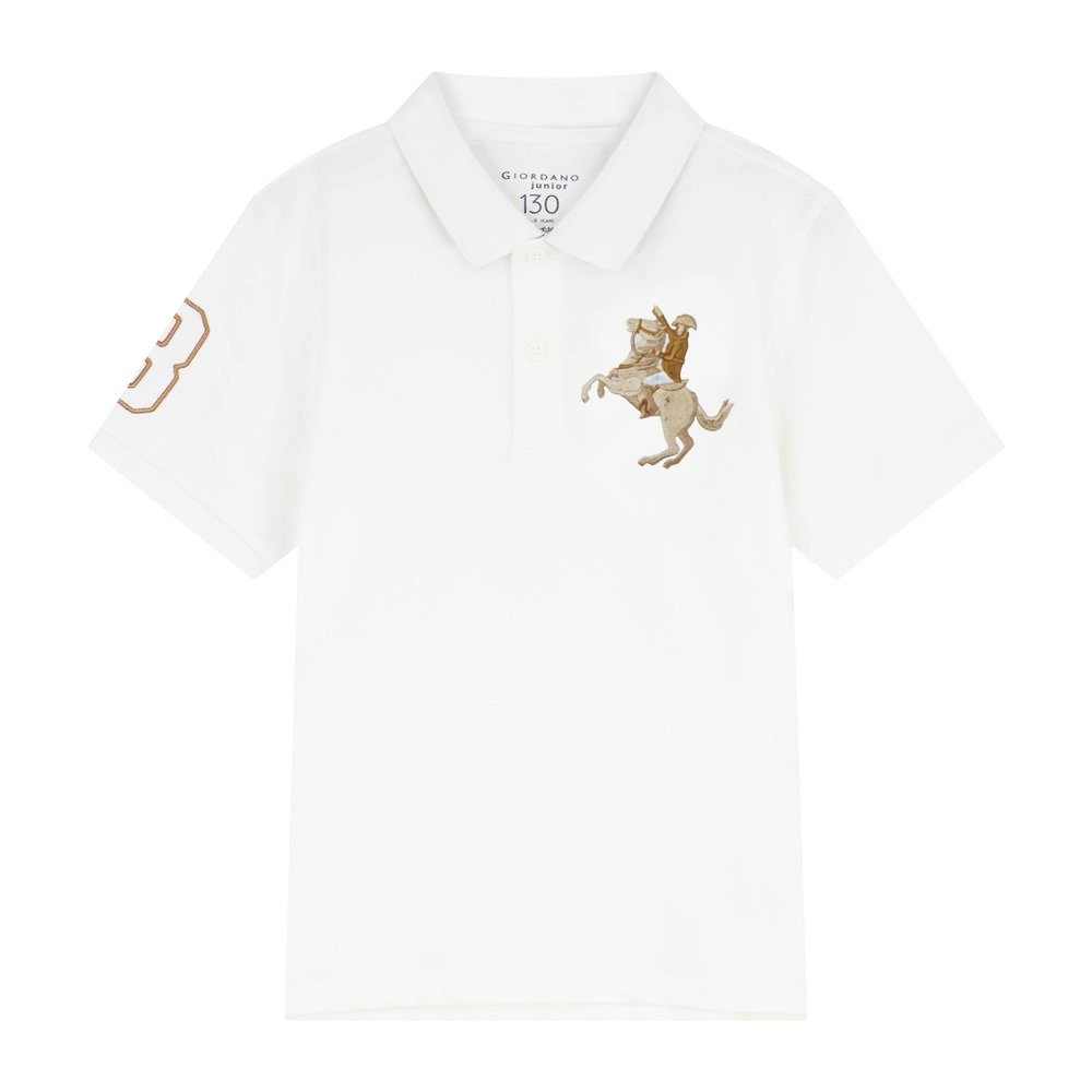 Junior's Slim Fit Embroidery Bold Polo - Giordano Online