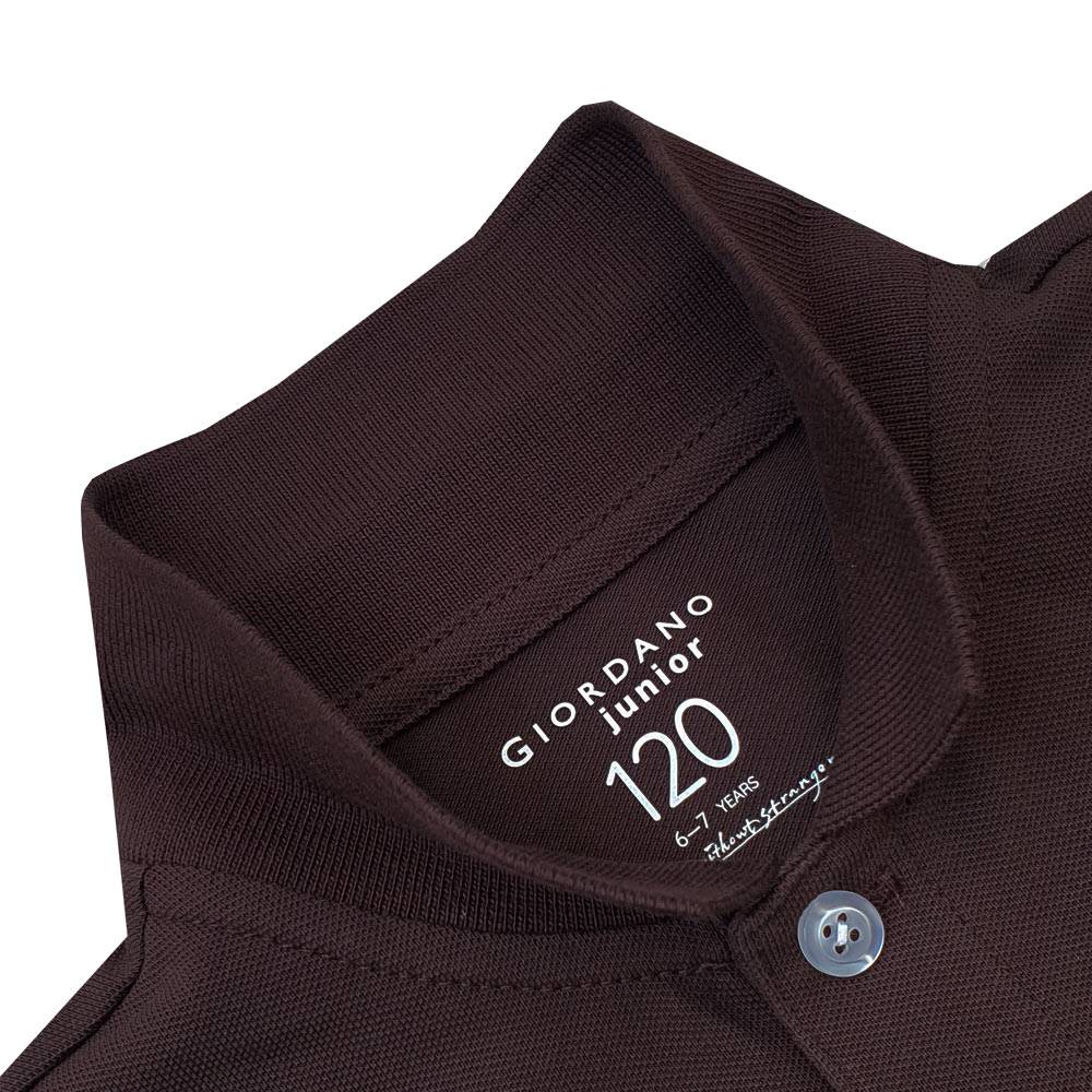 Junior's Slim Fit Lion Embroidered Cotton Polo - Giordano Online