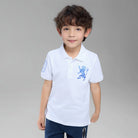 Junior's Slim Fit Lion Embroidered Cotton Polo - Giordano Online