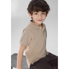 Junior's Slim Fit Lion Embroidered Cotton Polo - Giordano Online