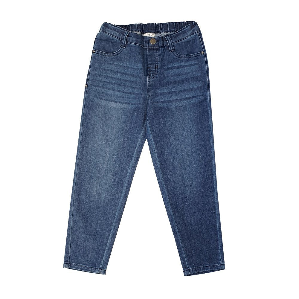 Junior's Stretch Denim Jeans with Elastic Waist and Taper Fit - Giordano Online