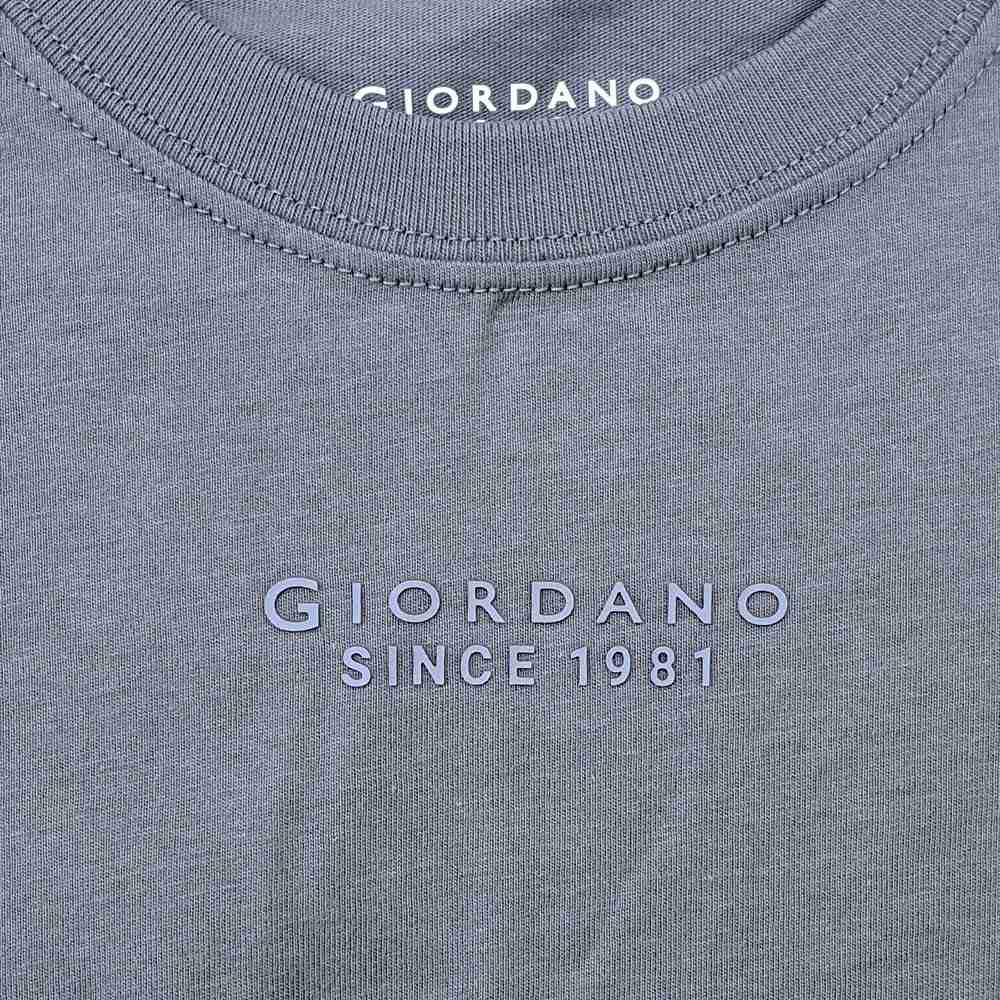 Kid's Cotton Jersey Crew Neck Printed Short Sleeve Tee - Blue - Giordano Online