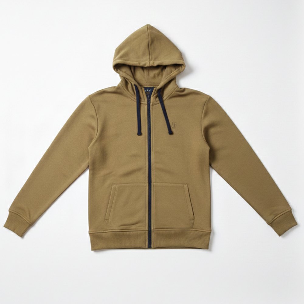 Kids’ French Terry Hoodie Jacket with Full - Zip Closure - Giordano Online