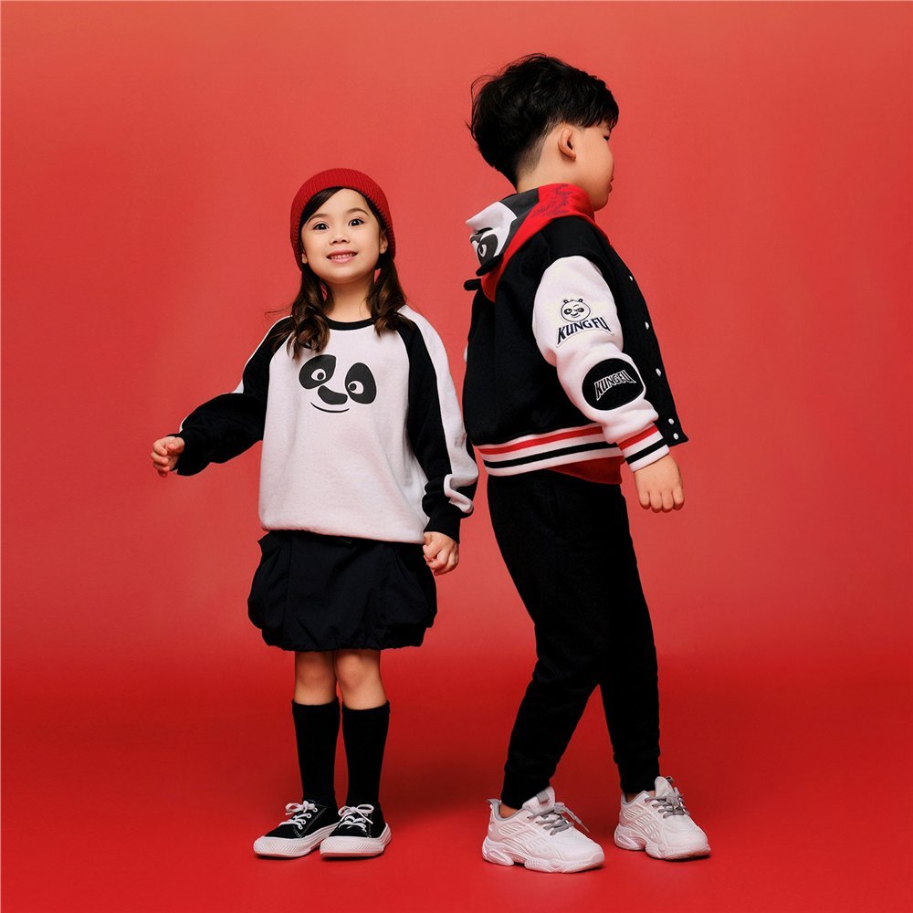 Kids Kung Fu Panda Series French Terry Hoodie - Giordano