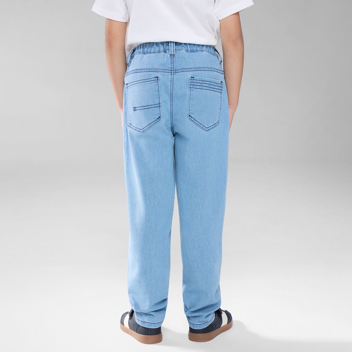 Kid's Mid - Rise Slim Taper Stretch Denim Jeans - Giordano Online