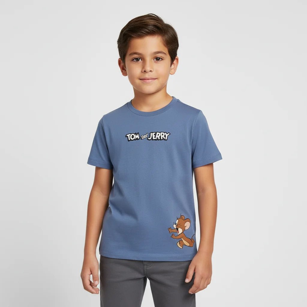 Kid's' Tom & Jerry "Chase" Character Print Cotton Tee - Giordano Online