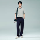 Men Mid‑Rise Regular Fit Elastic Waist Pants - Giordano Online