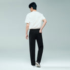 Men Mid‑Rise Regular Fit Elastic Waist Pants - Giordano Online
