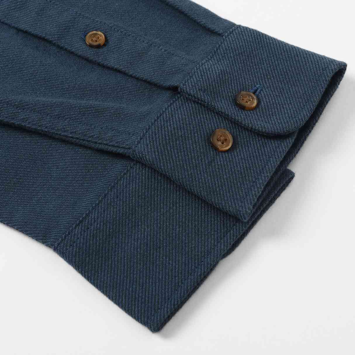 Men's Basket Weave Full Opening Long Sleeve Shirt - Giordano