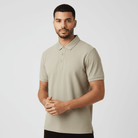Men's Button Front Solid Polo - Khaki - Giordano Online