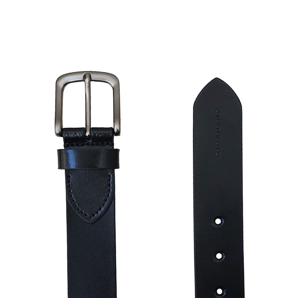Men’s Classic Leather Belt with Metal Buckle - Giordano Online
