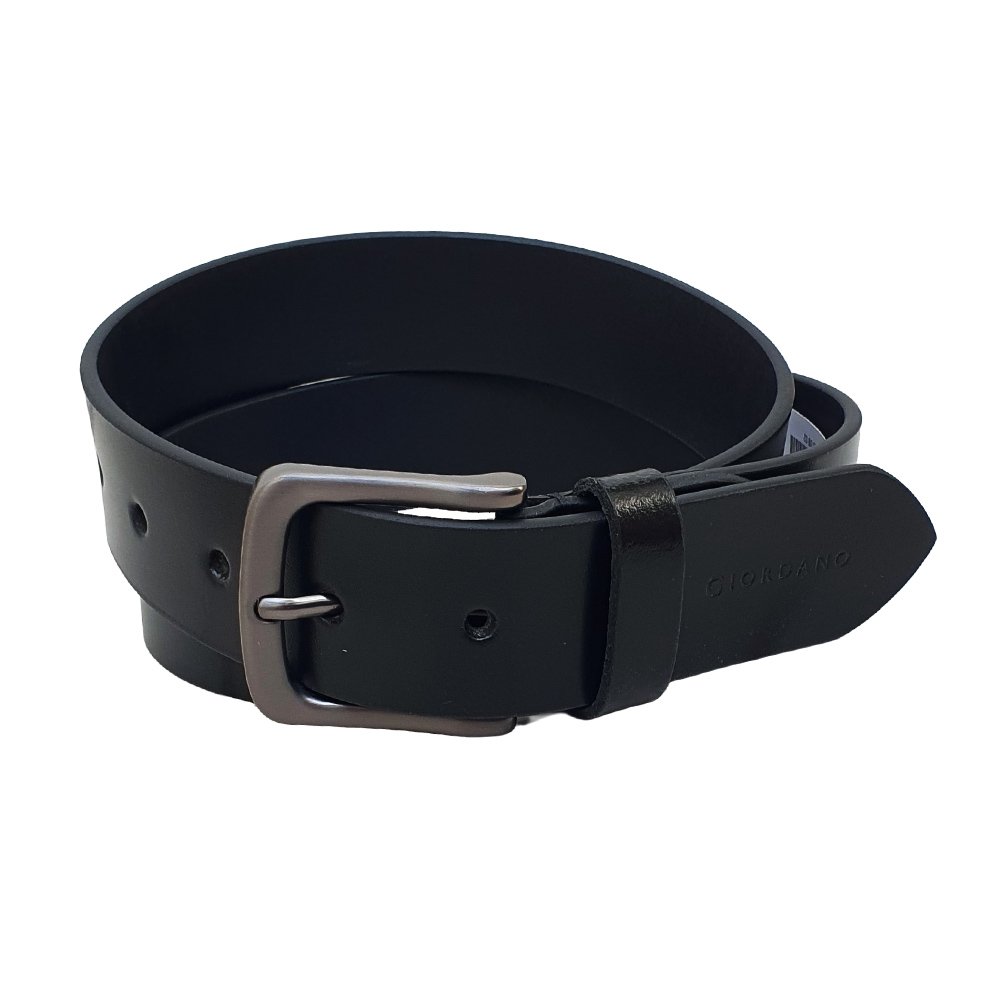 Men’s Classic Leather Belt with Metal Buckle - Giordano Online