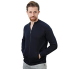 Men's Cotton - Acrylic Texture Stitch Mock Neck Raglan Cardigan - Giordano Online