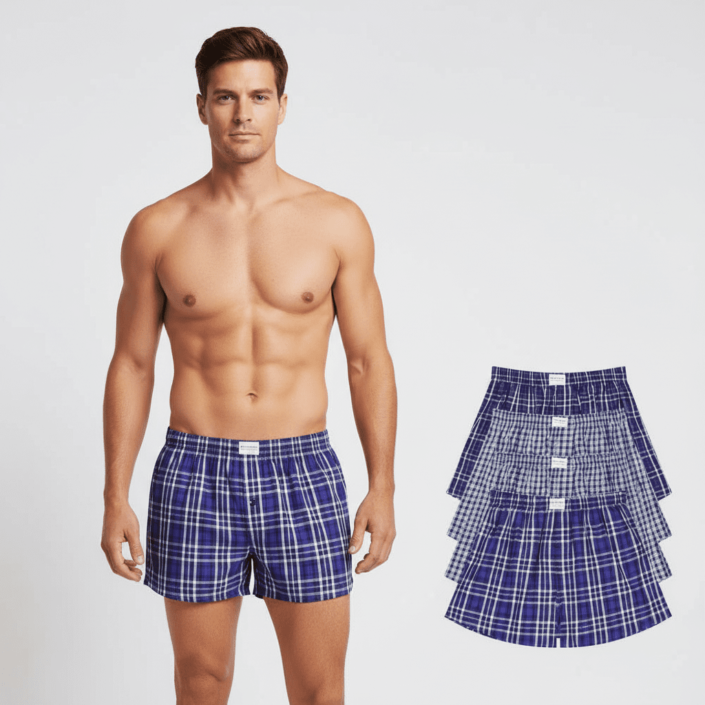 Men's Cotton Contrast Color Boxers (3pcs/pack) - Purple - Giordano Online