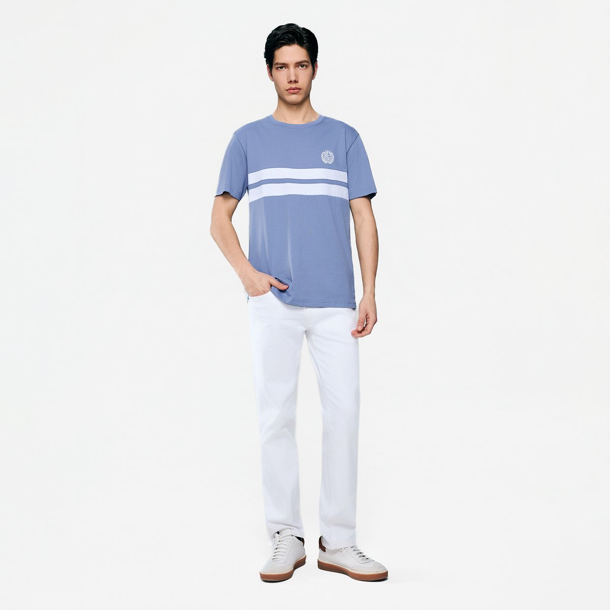 Men's Cotton Crew Neck Slim Fit Print T-Shirt - Giordano Online