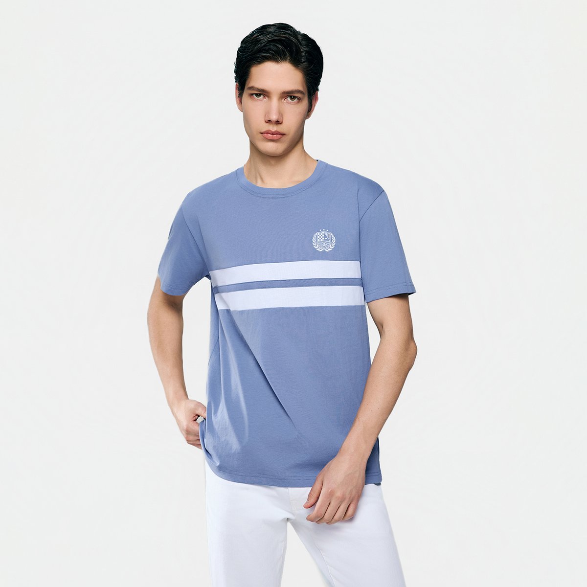 Men's Cotton Crew Neck Slim Fit Print T-Shirt - Giordano Online