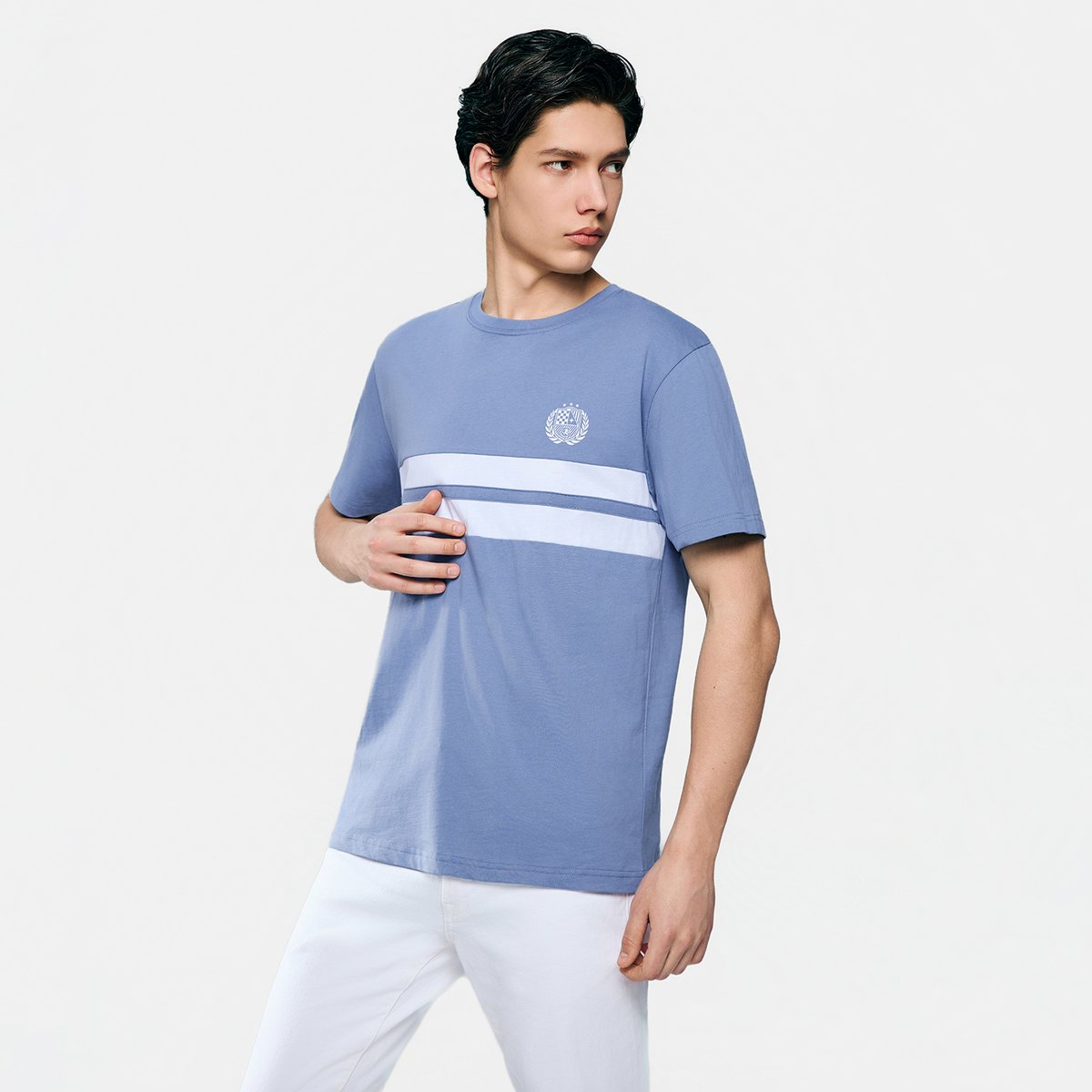 Men's Cotton Crew Neck Slim Fit Print T-Shirt - Giordano Online