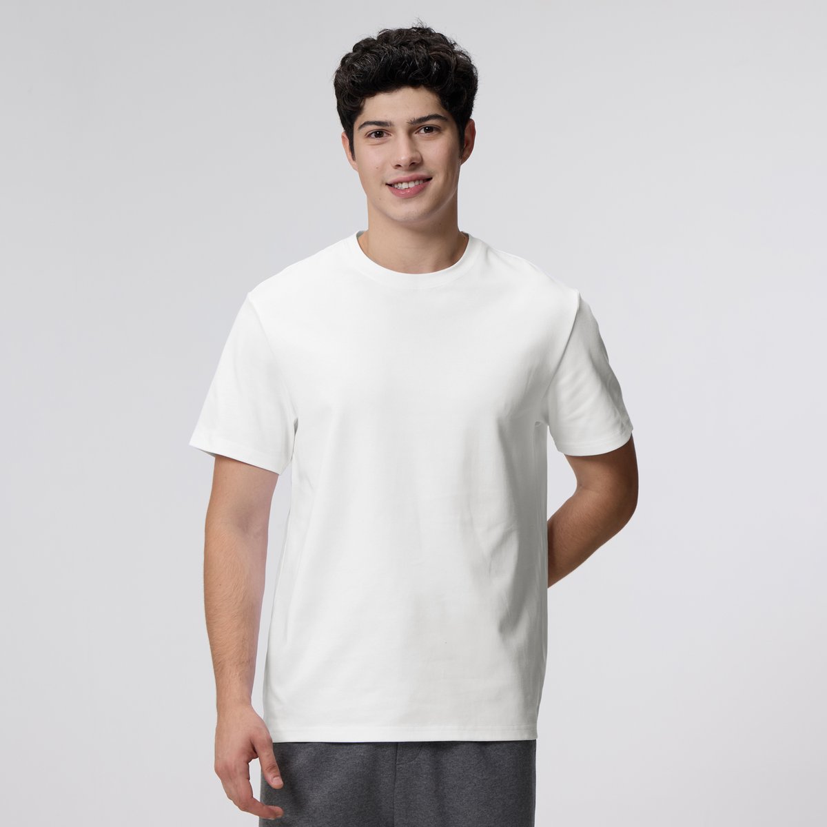 Men's Cotton Jersey Crew Neck Regular Tee (Beau Monde) - Giordano Online