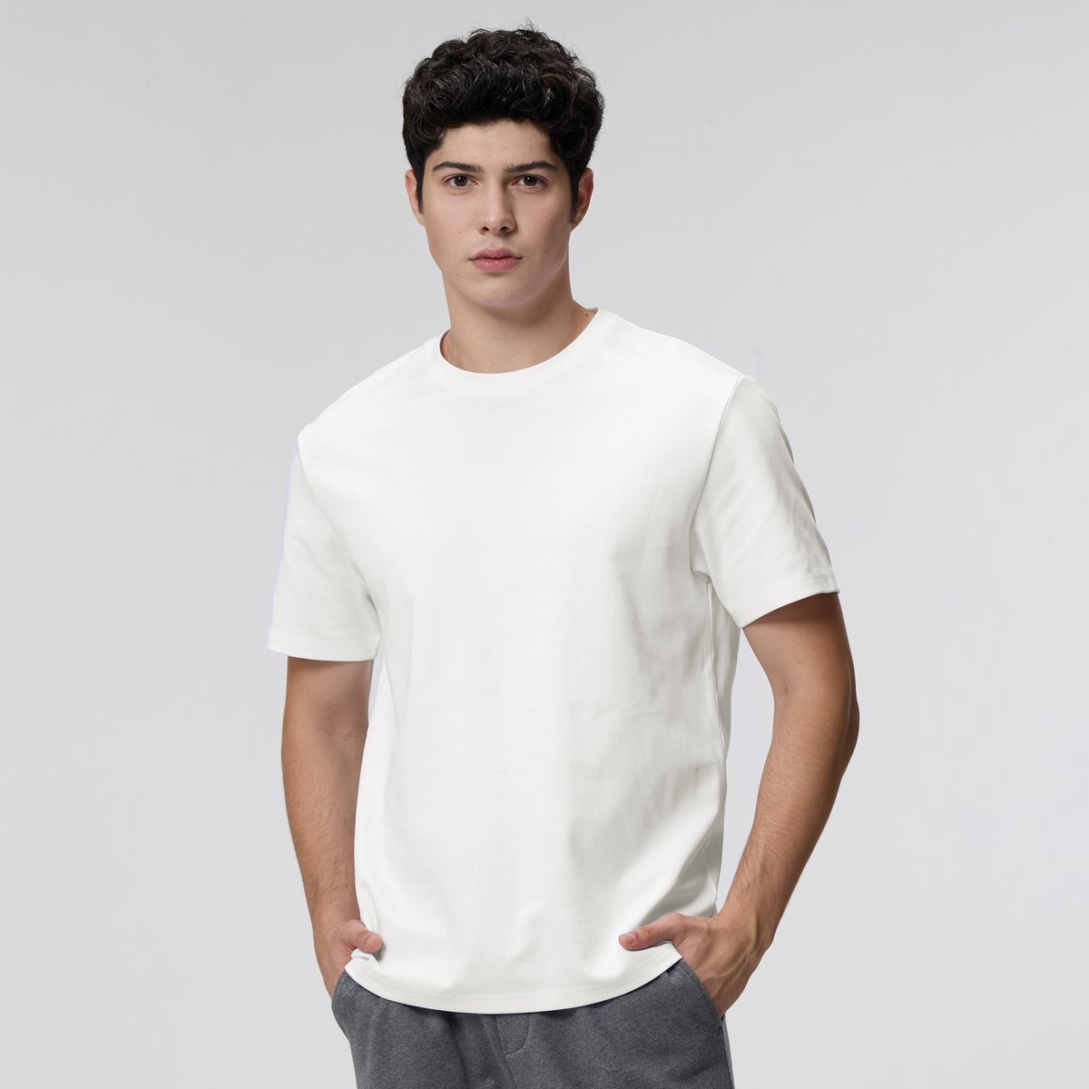 Men's Cotton Jersey Crew Neck Regular Tee (Beau Monde) - Giordano Online