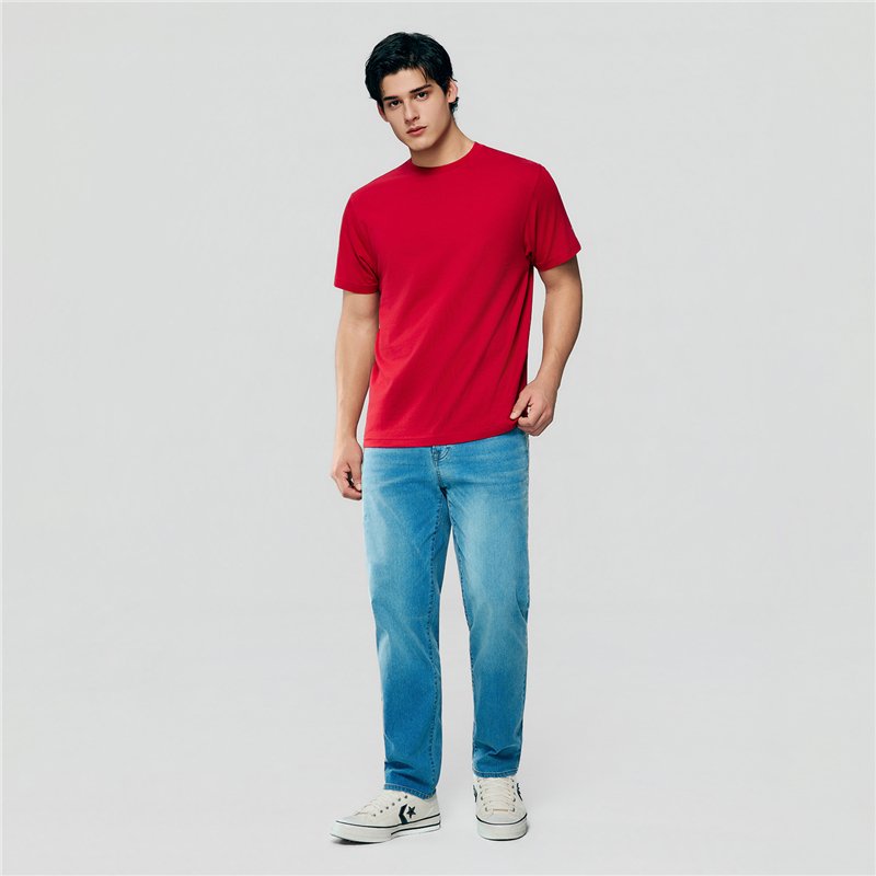 Men's Cotton Jersey Crew Neck Tee - Giordano Online