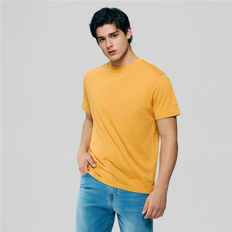 Men's Cotton Jersey Crew Neck Tee - Giordano Online