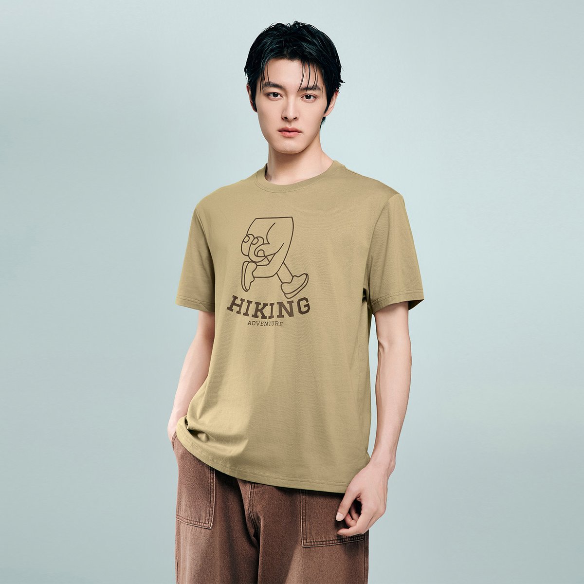 Men's Cotton Jersey Crew‑Neck Print Tee - Giordano Online