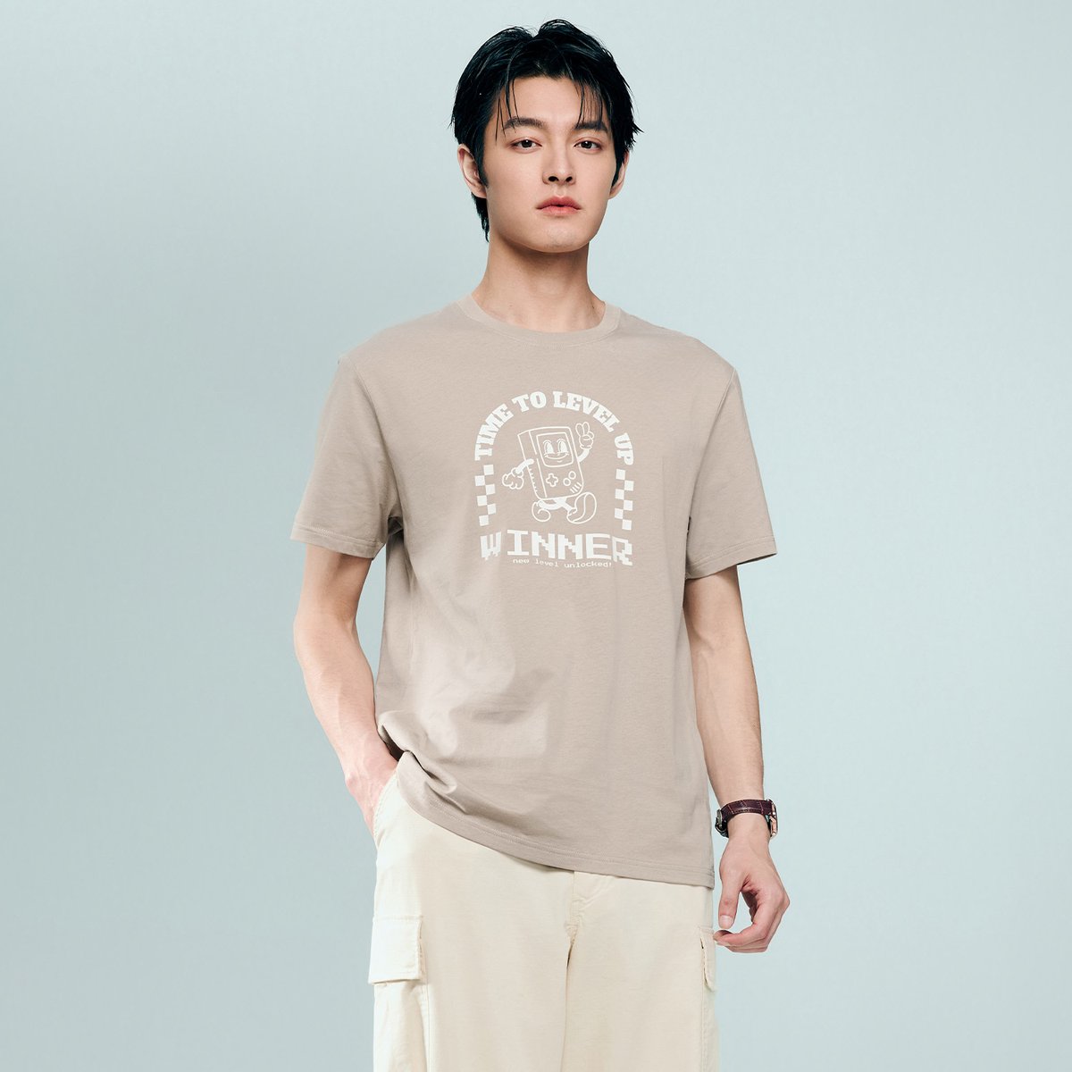 Men's Cotton Jersey Crew‑Neck Print Tee - Giordano Online