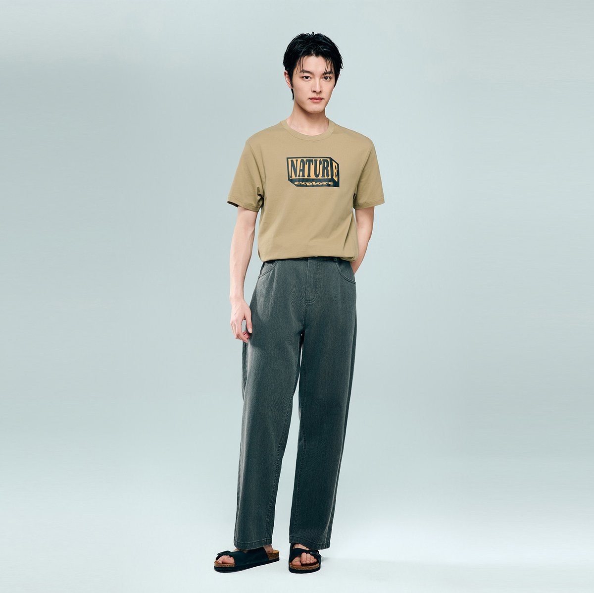 Men's Cotton Jersey Crew‑Neck Print Tee - Giordano Online