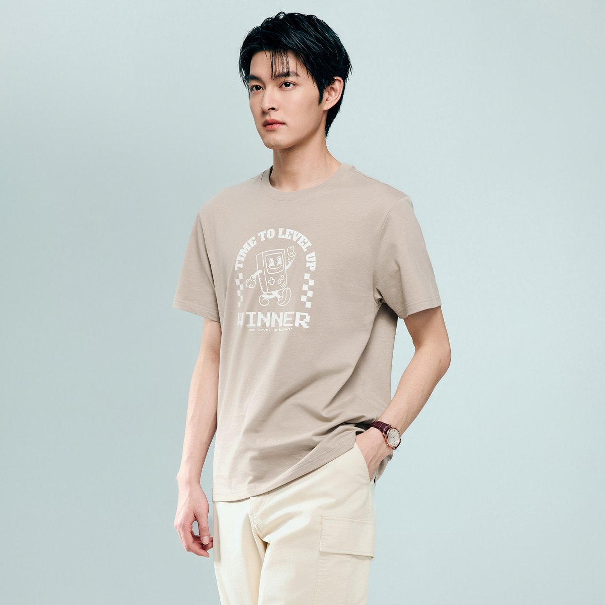 Men's Cotton Jersey Crew‑Neck Print Tee - Giordano Online