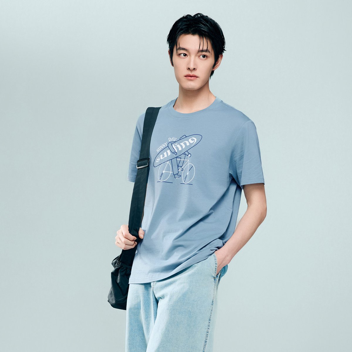 Men's Cotton Jersey Crew‑Neck Print Tee - Giordano Online