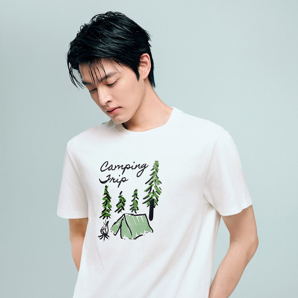 Men's Cotton Jersey Crew‑Neck Print Tee - Giordano Online