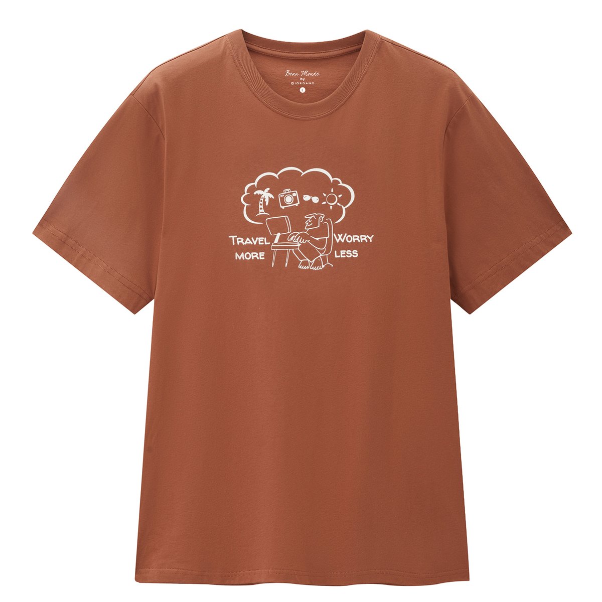 Men's Cotton Jersey Crew‑Neck Print Tee - Giordano Online