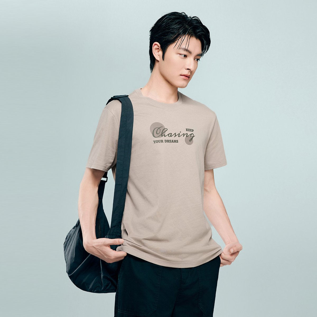 Men's Cotton Jersey Crew‑Neck Print Tee - Giordano Online