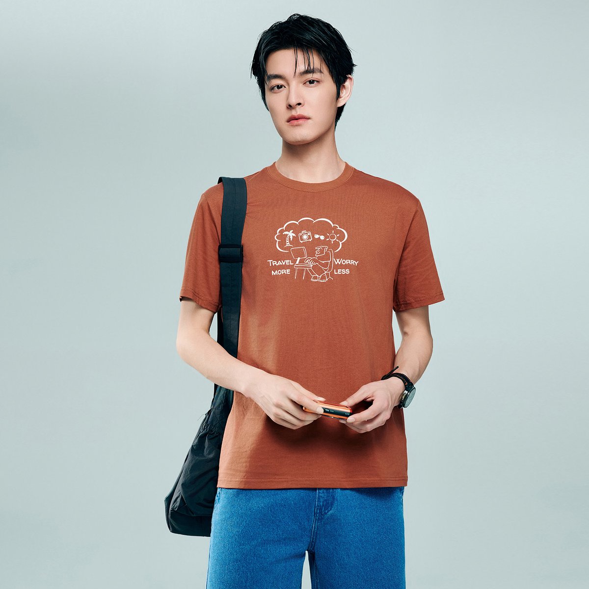 Men's Cotton Jersey Crew‑Neck Print Tee - Giordano Online