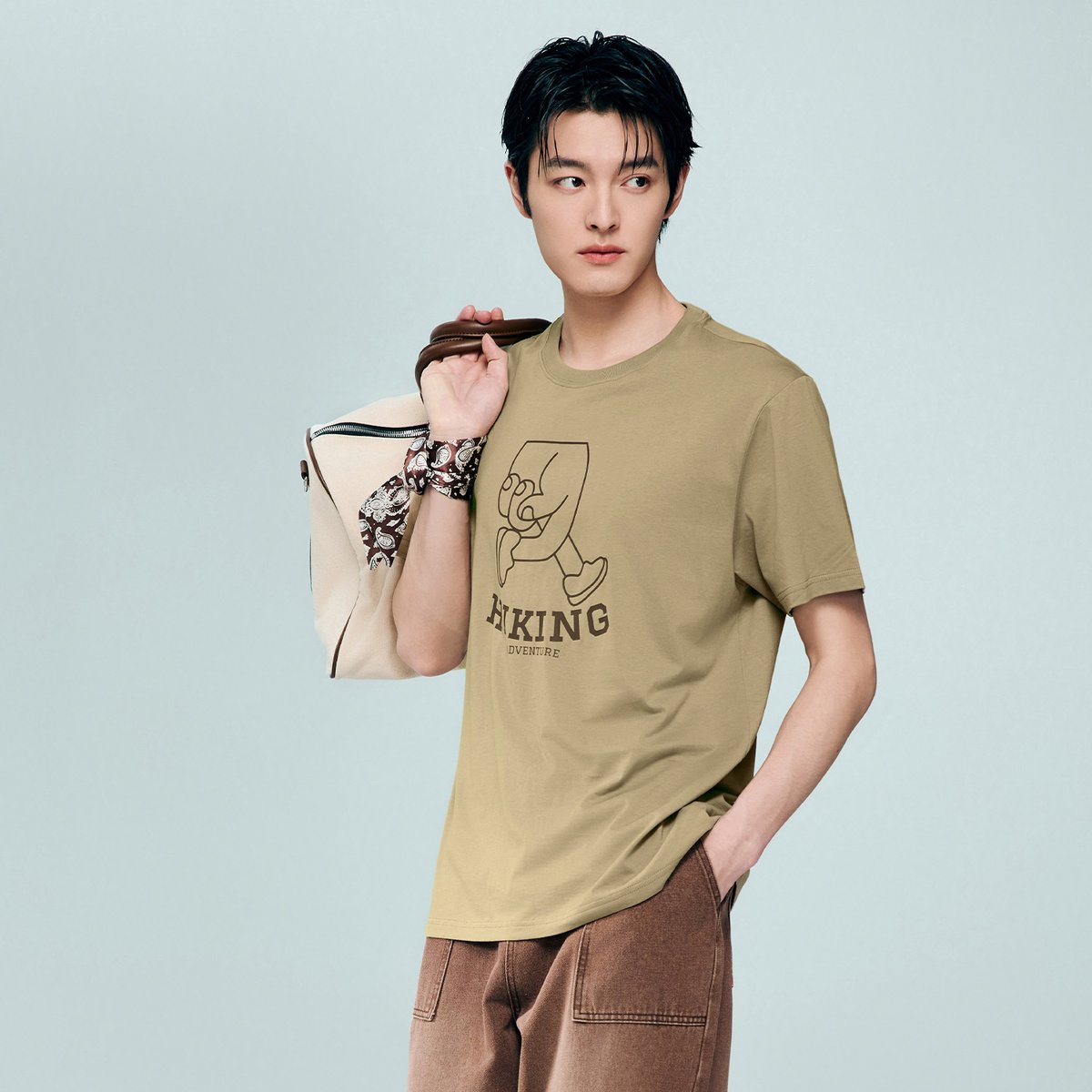 Men's Cotton Jersey Crew‑Neck Print Tee - Giordano Online