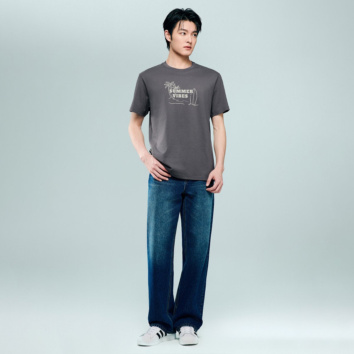 Men's Cotton Jersey Crew‑Neck Print Tee - Giordano Online