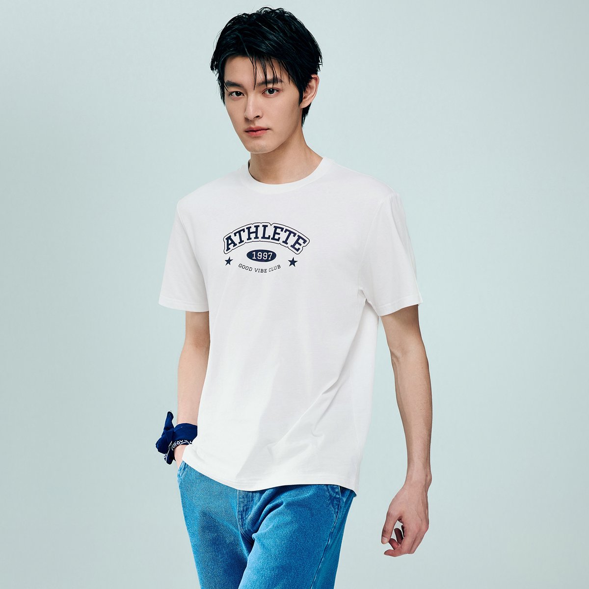 Men's Cotton Jersey Crew‑Neck Print Tee - Giordano Online