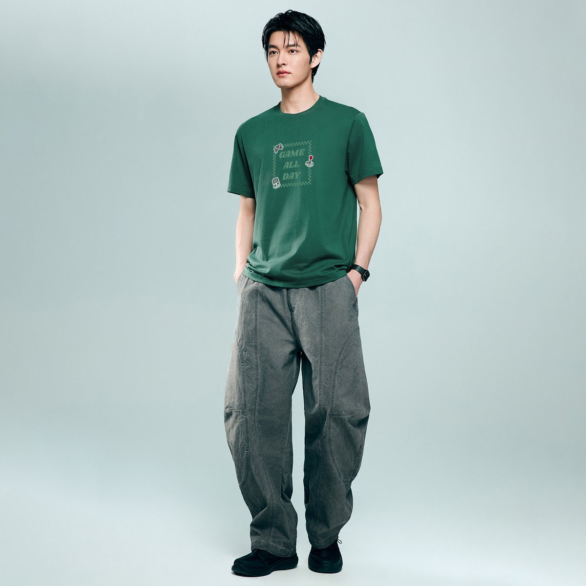 Men's Cotton Jersey Crew‑Neck Print Tee - Giordano Online